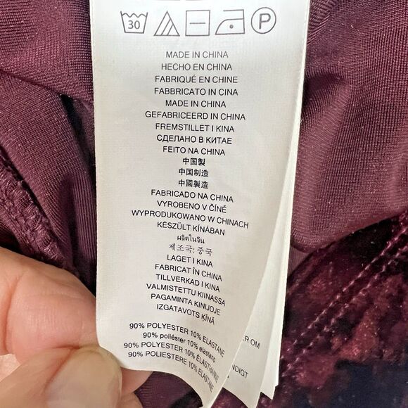 Michael Kors Women's Panne Velvet Midi Dress Merlot red Size XL - Picture 5 of 5